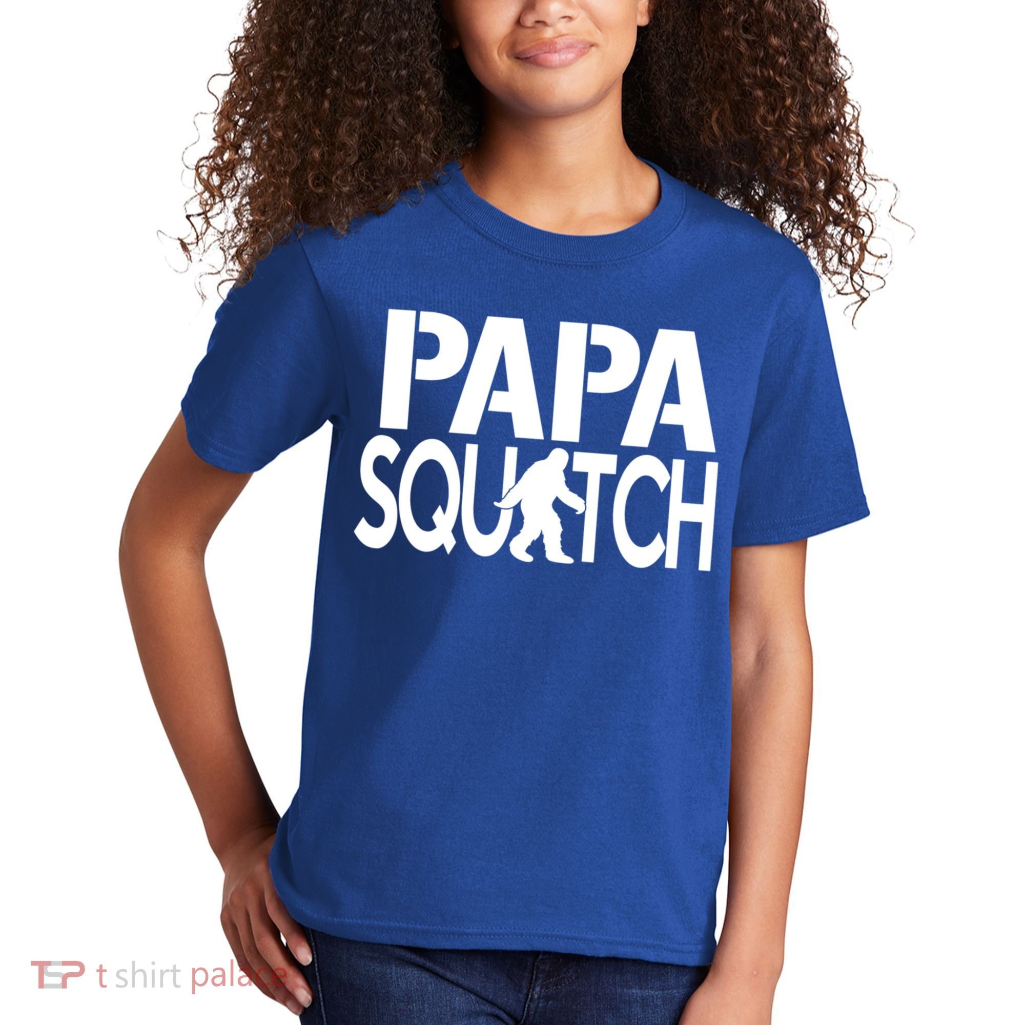 Papa Squatch For Dad Sasquatch Bigfoot Gift Kids T-Shirt