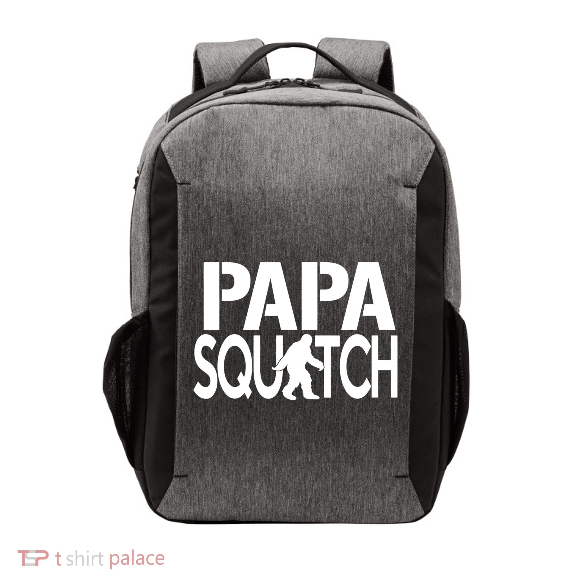 Papa Squatch For Dad Sasquatch Bigfoot Gift Vector Backpack