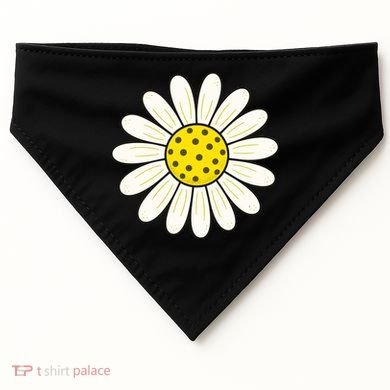 Pickleball Sun Flower Daisy USA-Made Doggie Bandana