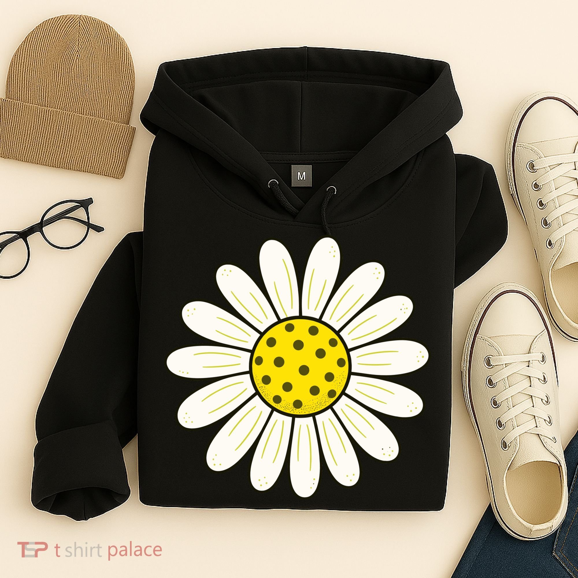 Pickleball Sun Flower Daisy Hoodie