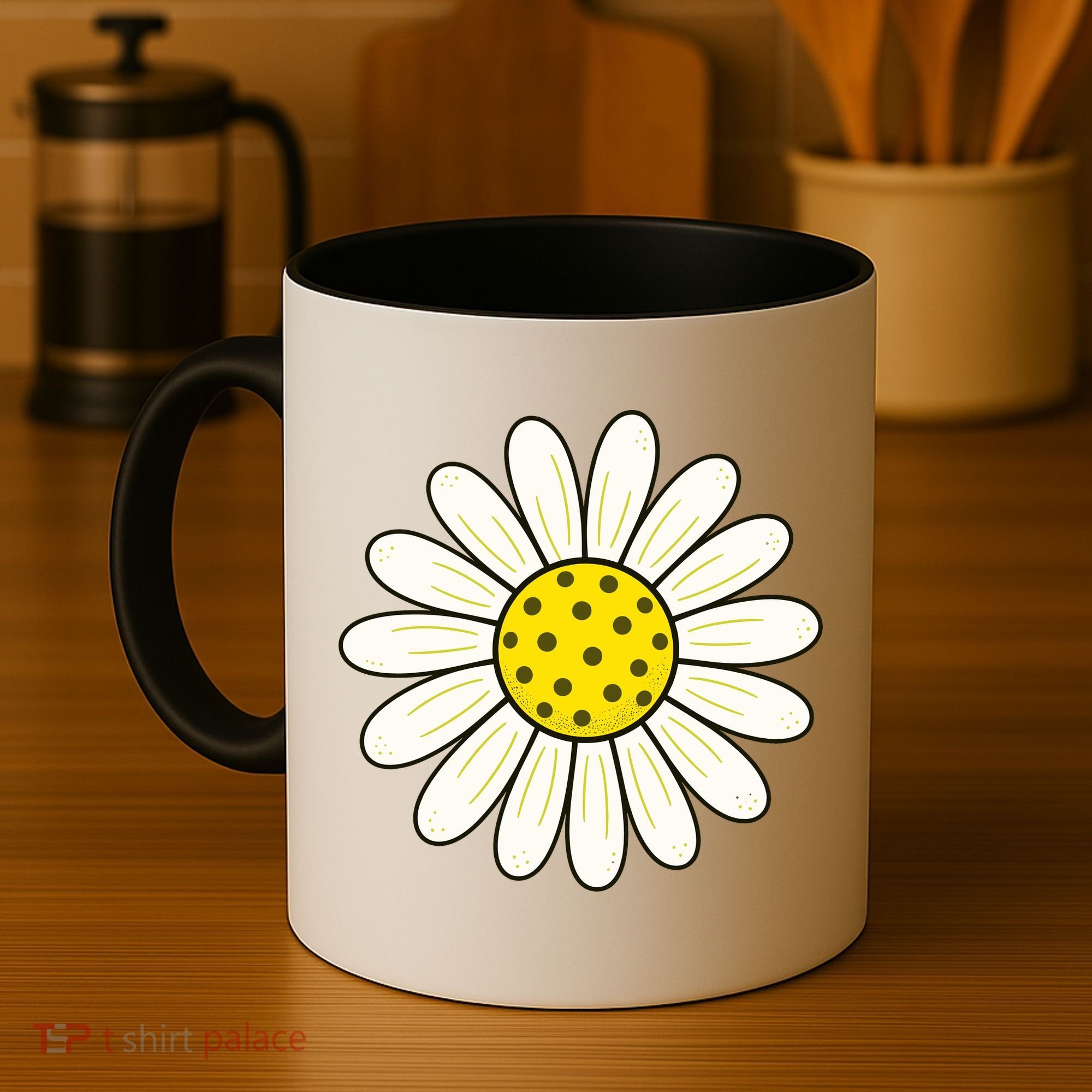 Pickleball Sun Flower Daisy Coffee Mug