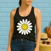 Pickleball Sun Flower Daisy Women's Tank Top thumb 2