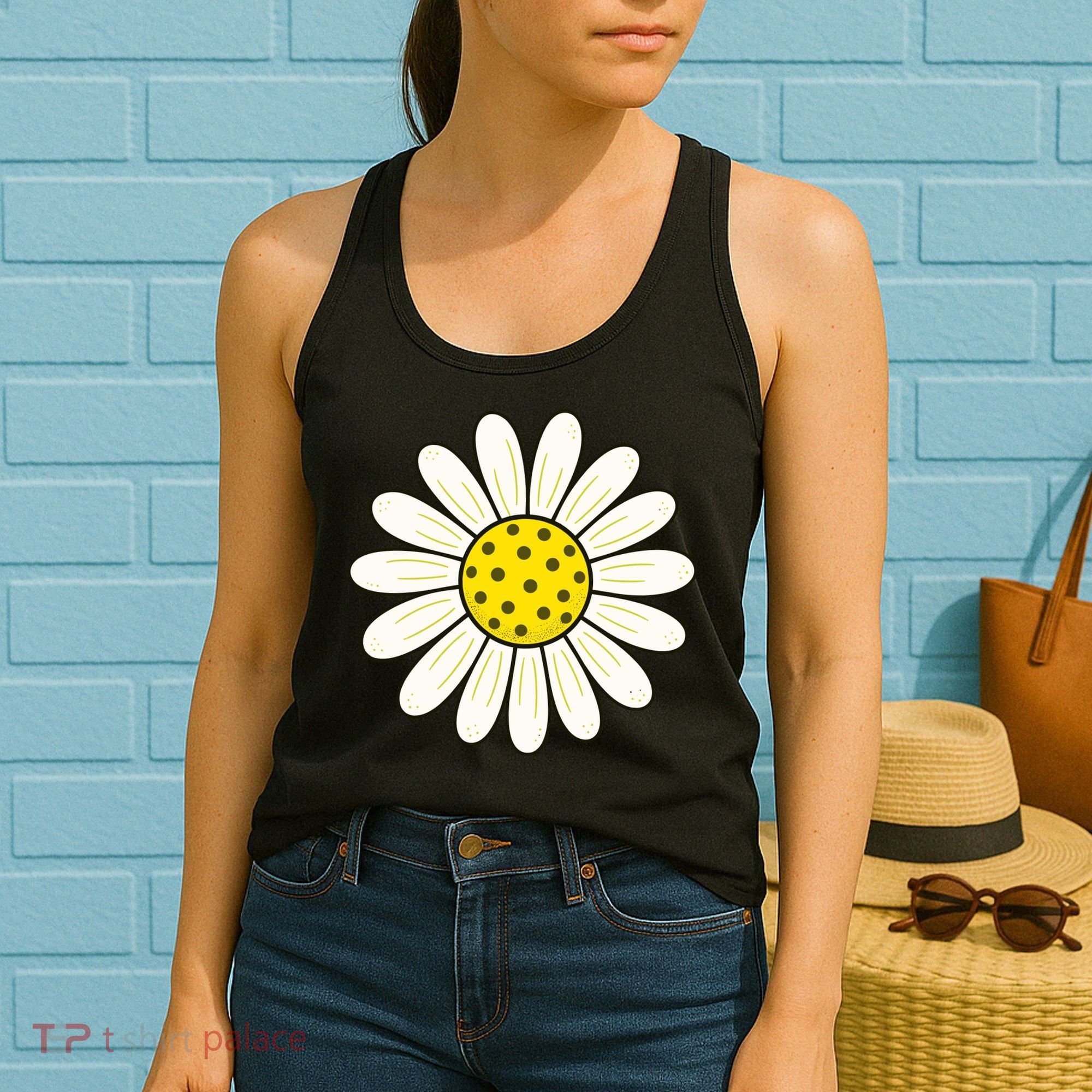Pickleball Sun Flower Daisy Women's Tank Top