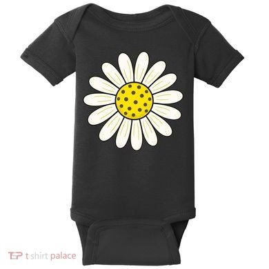 Pickleball Sun Flower Daisy Baby Bodysuit