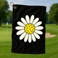 Pickleball Sun Flower Daisy Golf Towel thumb 1
