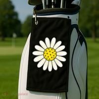 Pickleball Sun Flower Daisy Golf Towel thumb 2