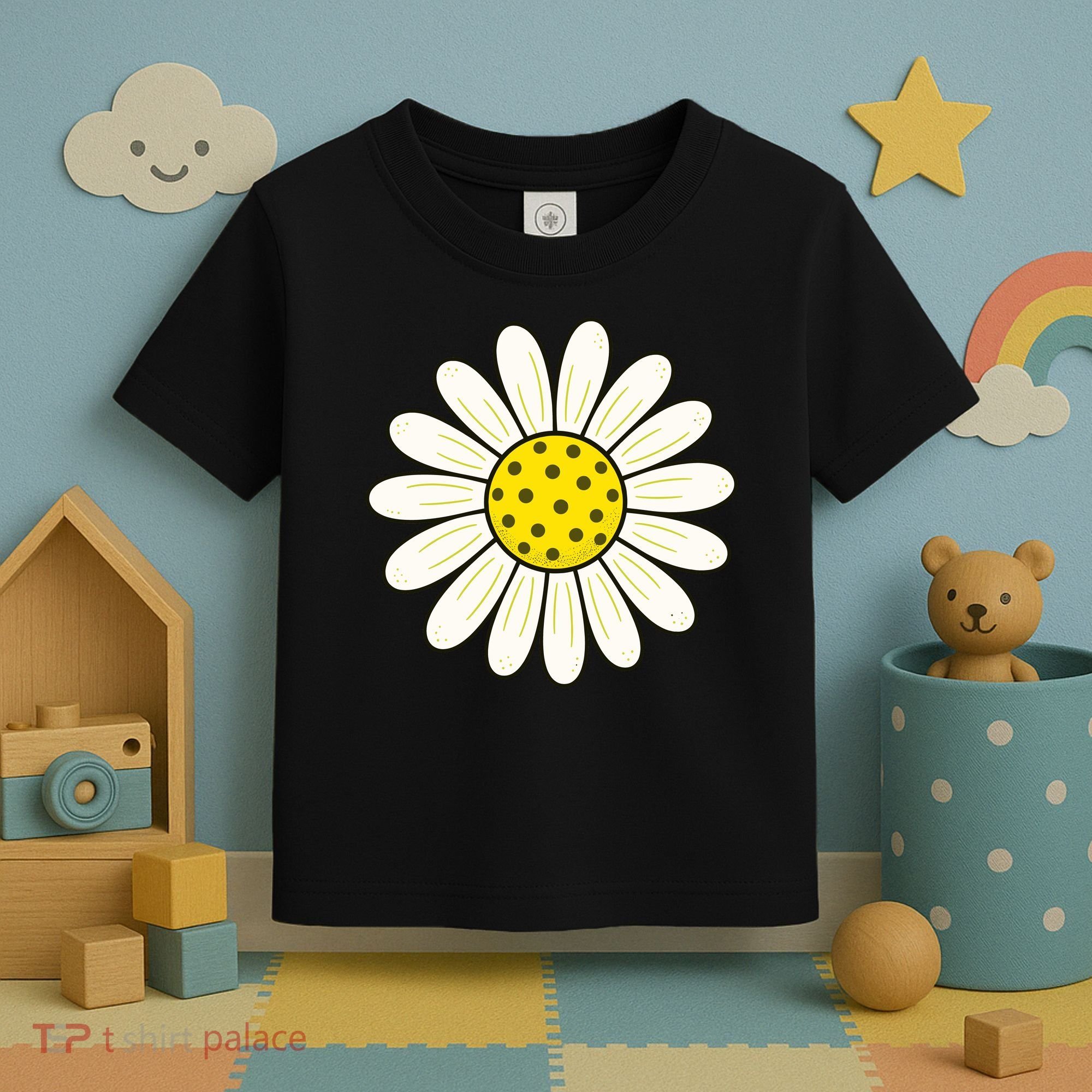 Pickleball Sun Flower Daisy Toddler T-Shirt