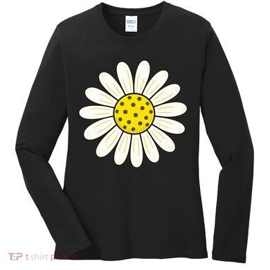 Pickleball Sun Flower Daisy Women's Long Sleeve Shirt