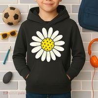 Pickleball Sun Flower Daisy Kids Hoodie thumb 2