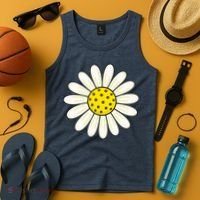 Pickleball Sun Flower Daisy Tank Top thumb 4