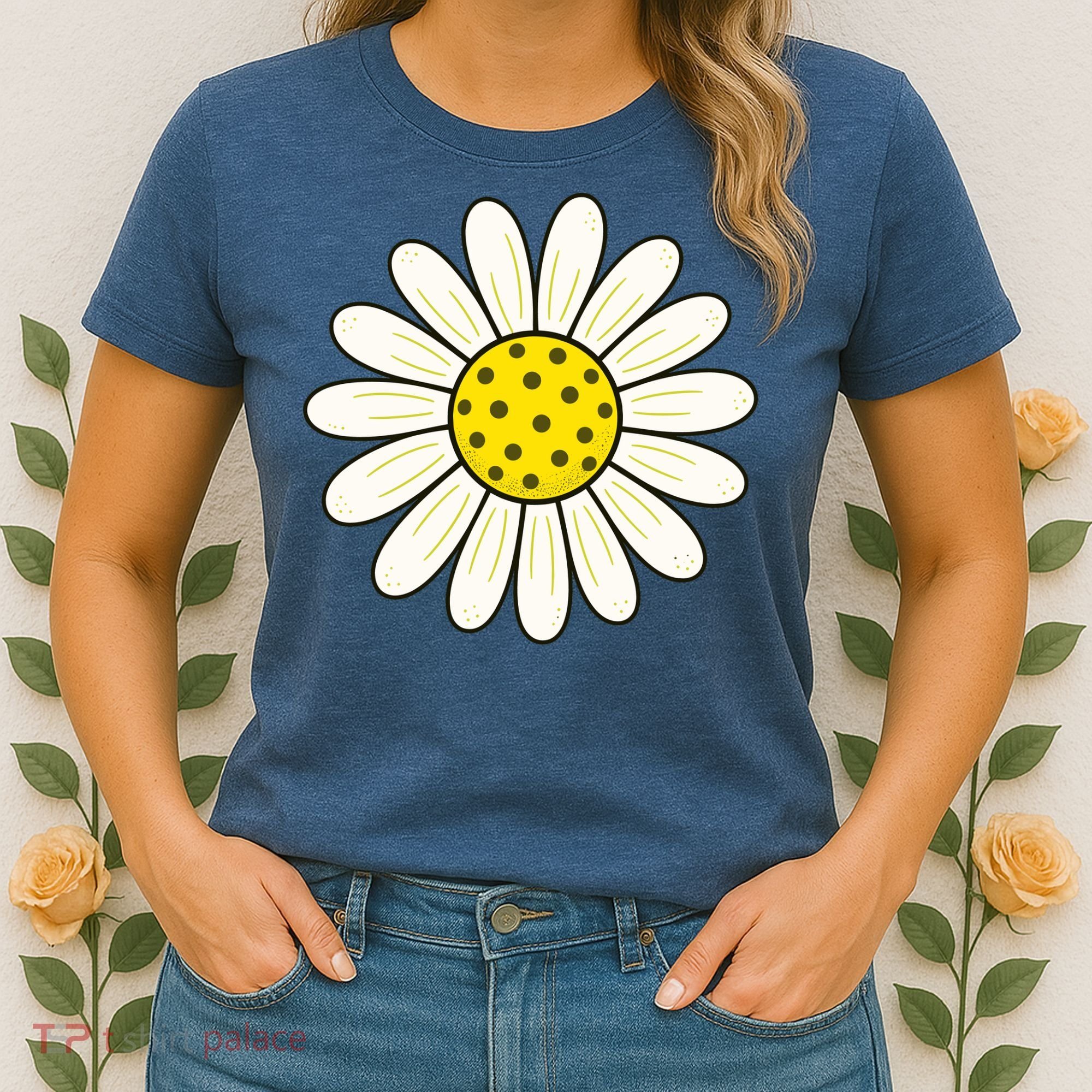 Pickleball Sun Flower Daisy Women's T-Shirt