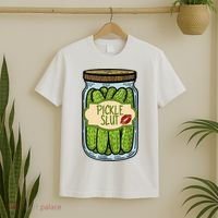 Pickle Slut Funny Pickle Slut Who Loves Pickles Apaprel T-Shirt thumb 2