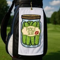 Pickle Slut Funny Pickle Slut Who Loves Pickles Apaprel Golf Towel thumb 2