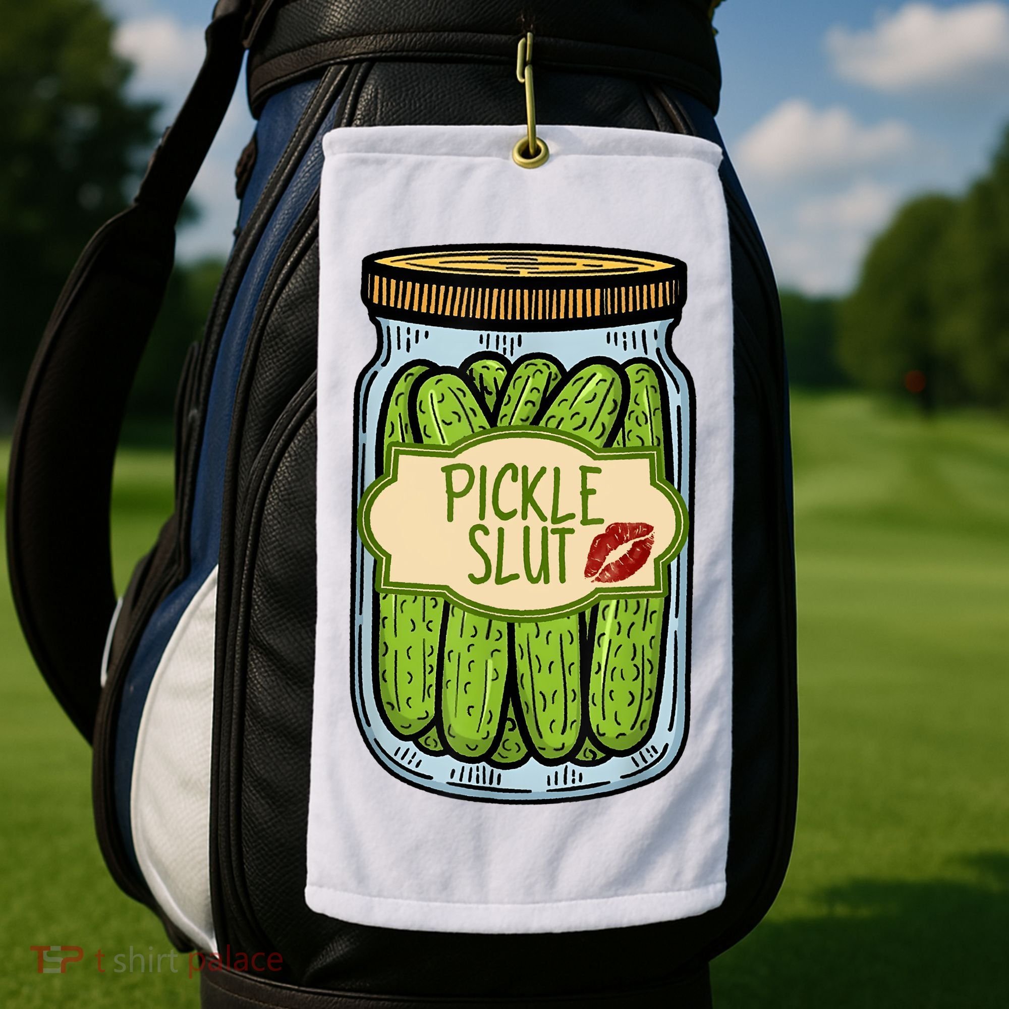 Pickle Slut Funny Pickle Slut Who Loves Pickles Apaprel Golf Towel