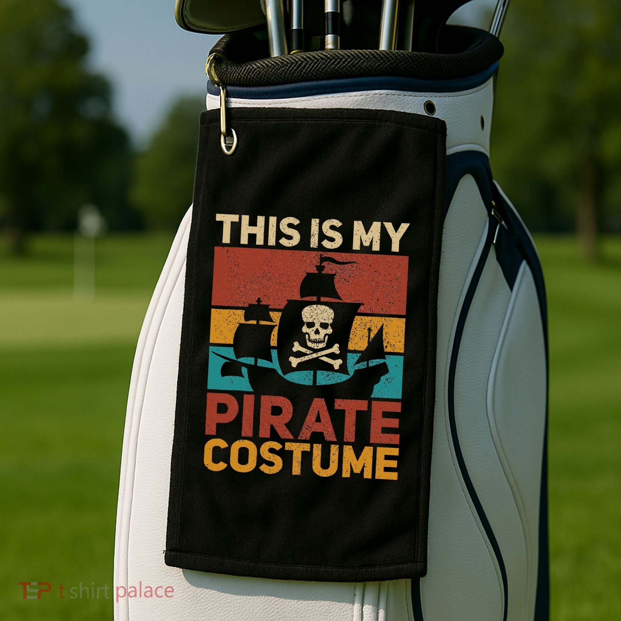 Pirate Ship Funny Pirate Outfit Pirate Costume Retro Pirate Golf Towel