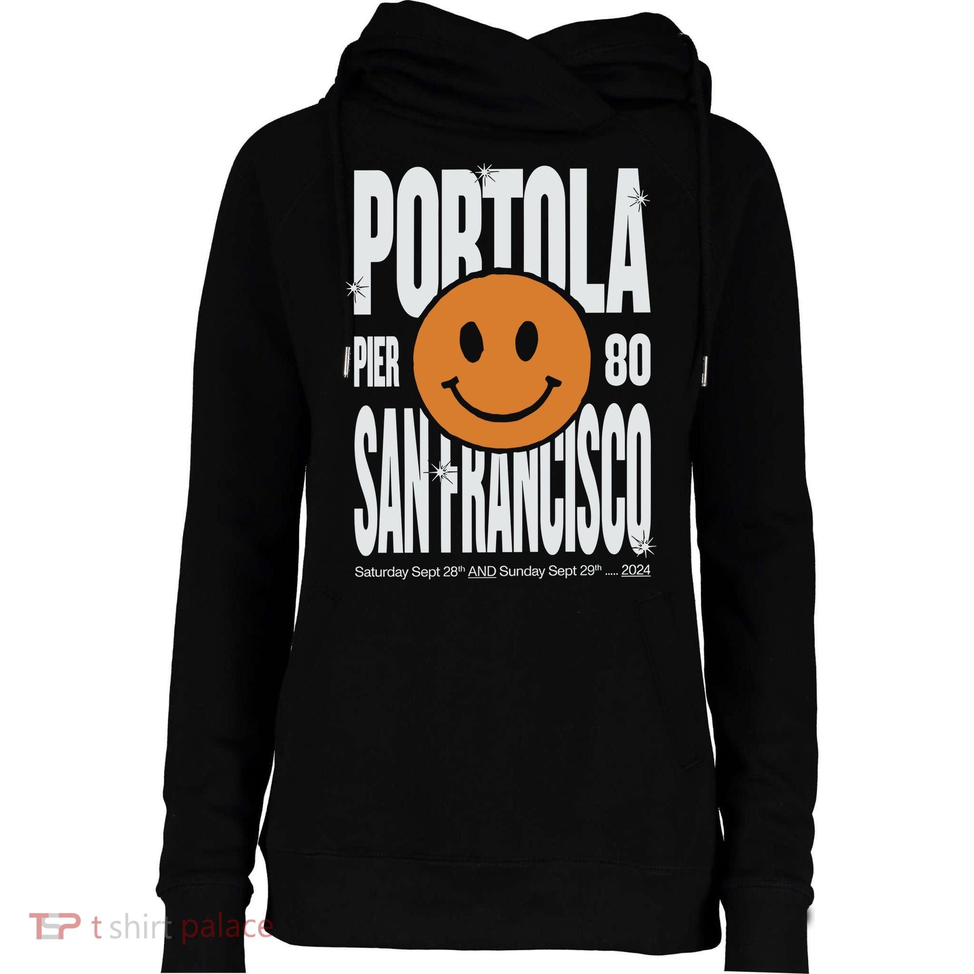 Portola San Francisco Pier 80 Lineup 2024 Womens Funnel Neck Pullover Hood