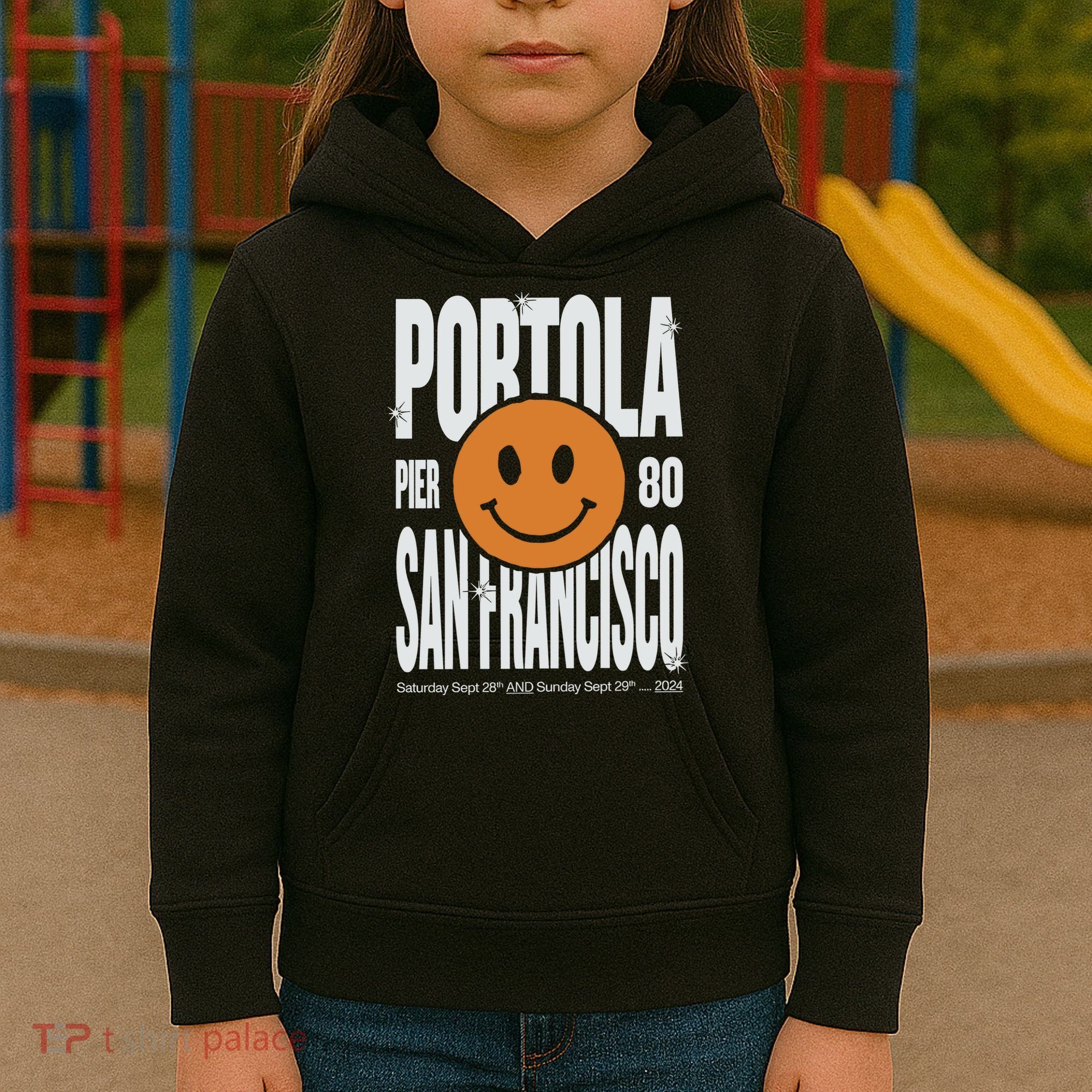 Portola San Francisco Pier 80 Lineup 2024 Kids Hoodie