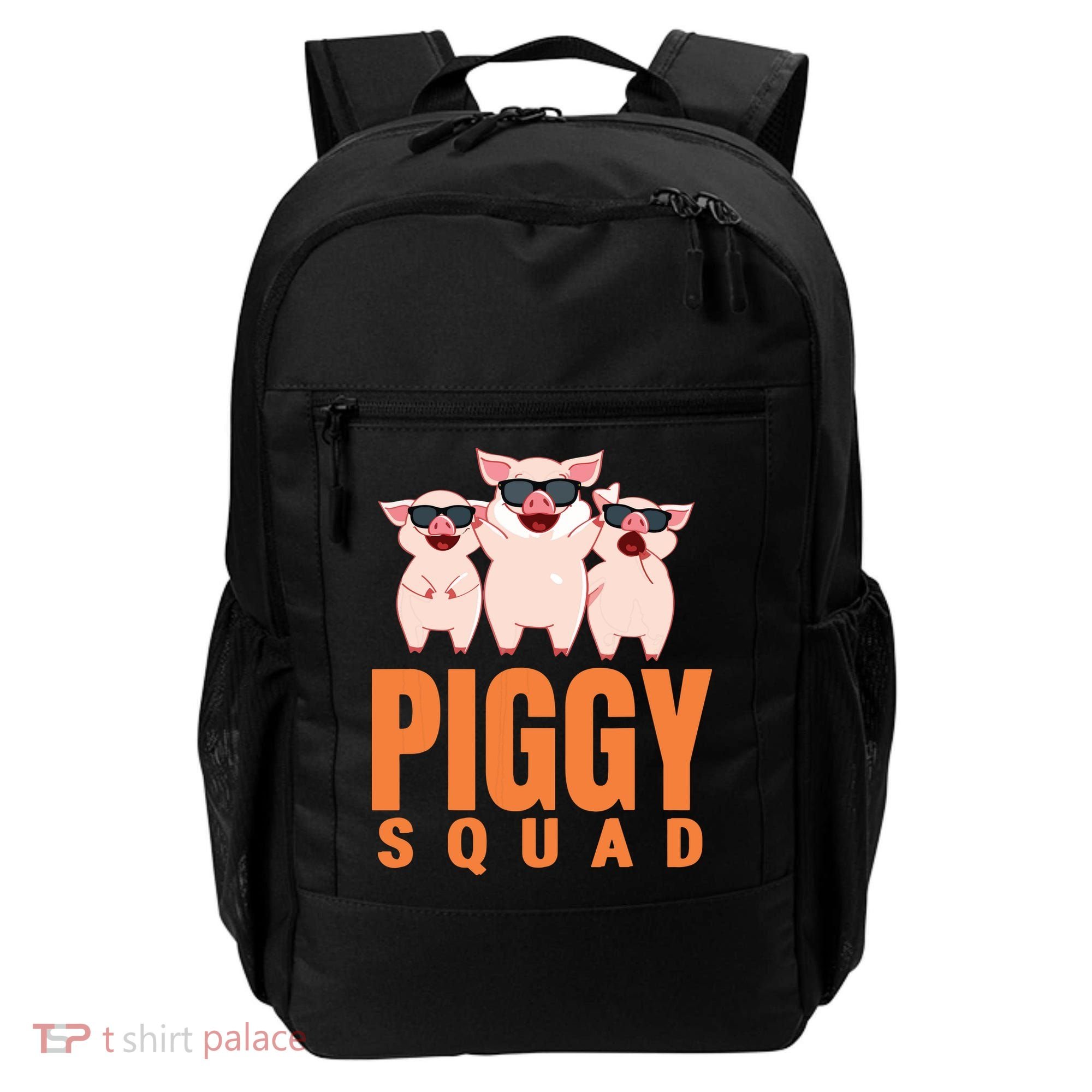 Piggy Squad Funny Pig Shirts For Boy Backpack