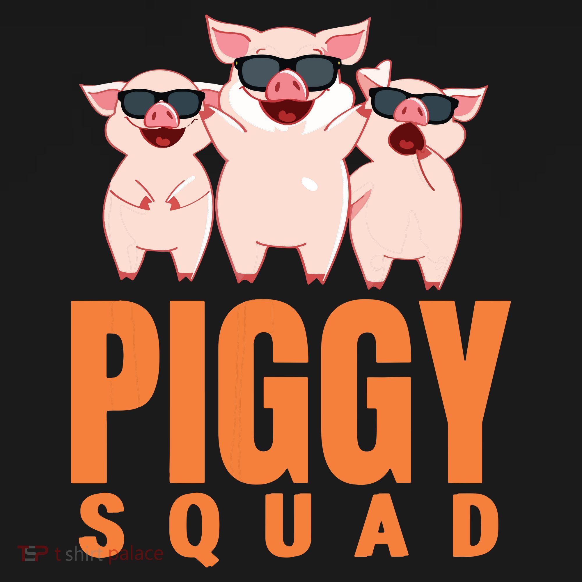 Piggy Squad Funny Pig Shirts For Boy Backpack