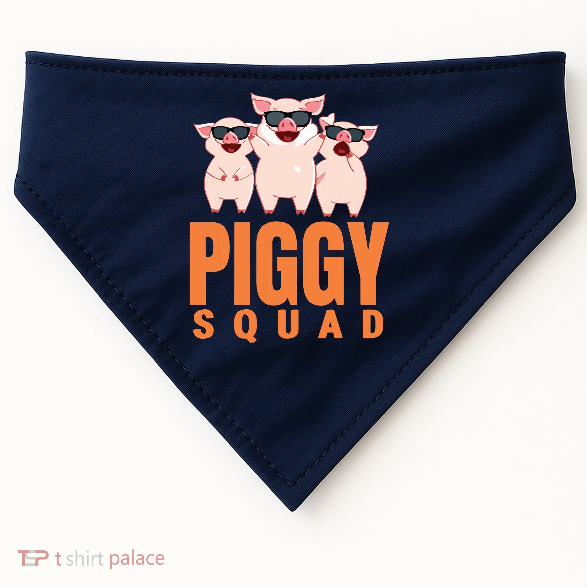 Piggy Squad Funny Pig Shirts For Boy USA-Made Doggie Bandana