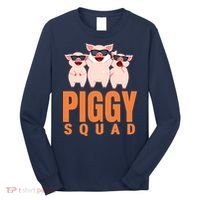 Piggy Squad Funny Pig Shirts For Boy Long Sleeve Shirt thumb 0