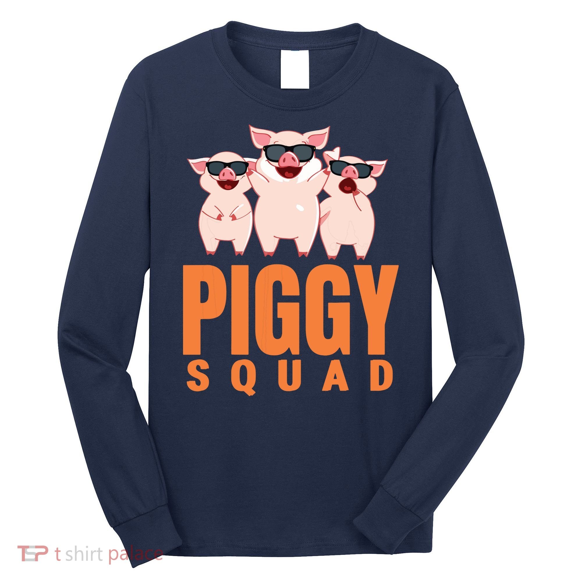 Piggy Squad Funny Pig Shirts For Boy Long Sleeve Shirt
