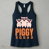 Piggy Squad Funny Pig Shirts For Boy Women's Tank Top thumb 3