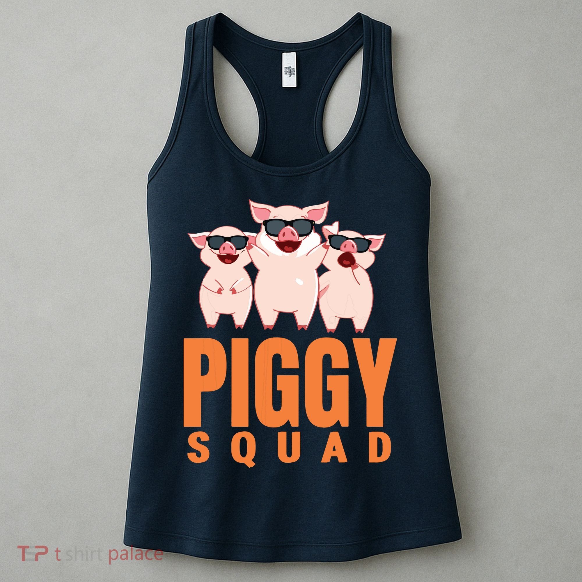 Piggy Squad Funny Pig Shirts For Boy Women's Tank Top