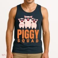 Piggy Squad Funny Pig Shirts For Boy Tank Top thumb 3