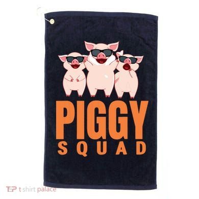Piggy Squad Funny Pig Shirts For Boy Golf Towel
