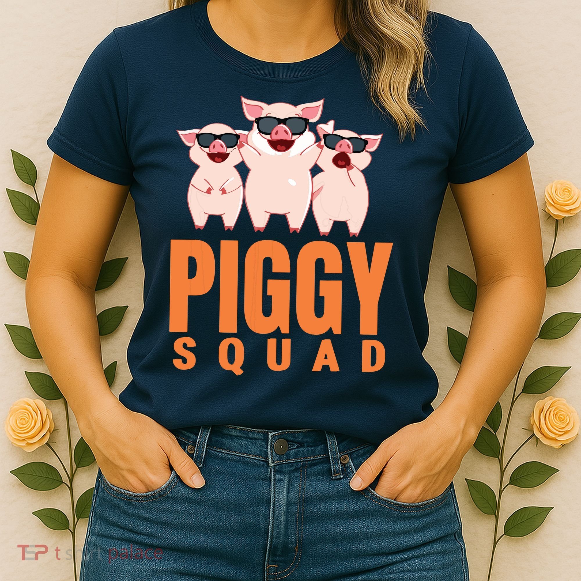 Piggy Squad Funny Pig Shirts For Boy Women's T-Shirt