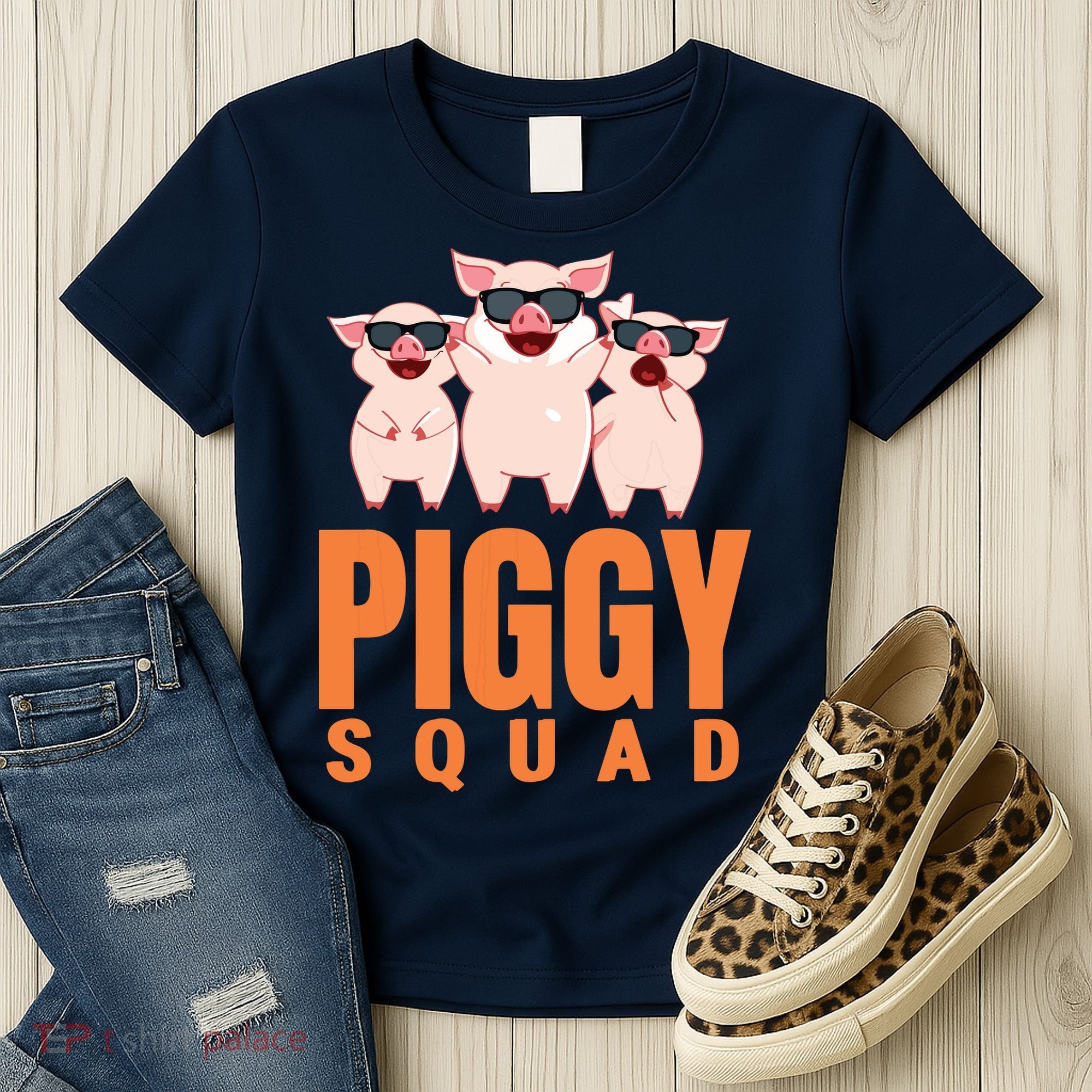 Piggy Squad Funny Pig Shirts For Boy Women's T-Shirt