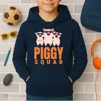 Piggy Squad Funny Pig Shirts For Boy Kids Hoodie thumb 2