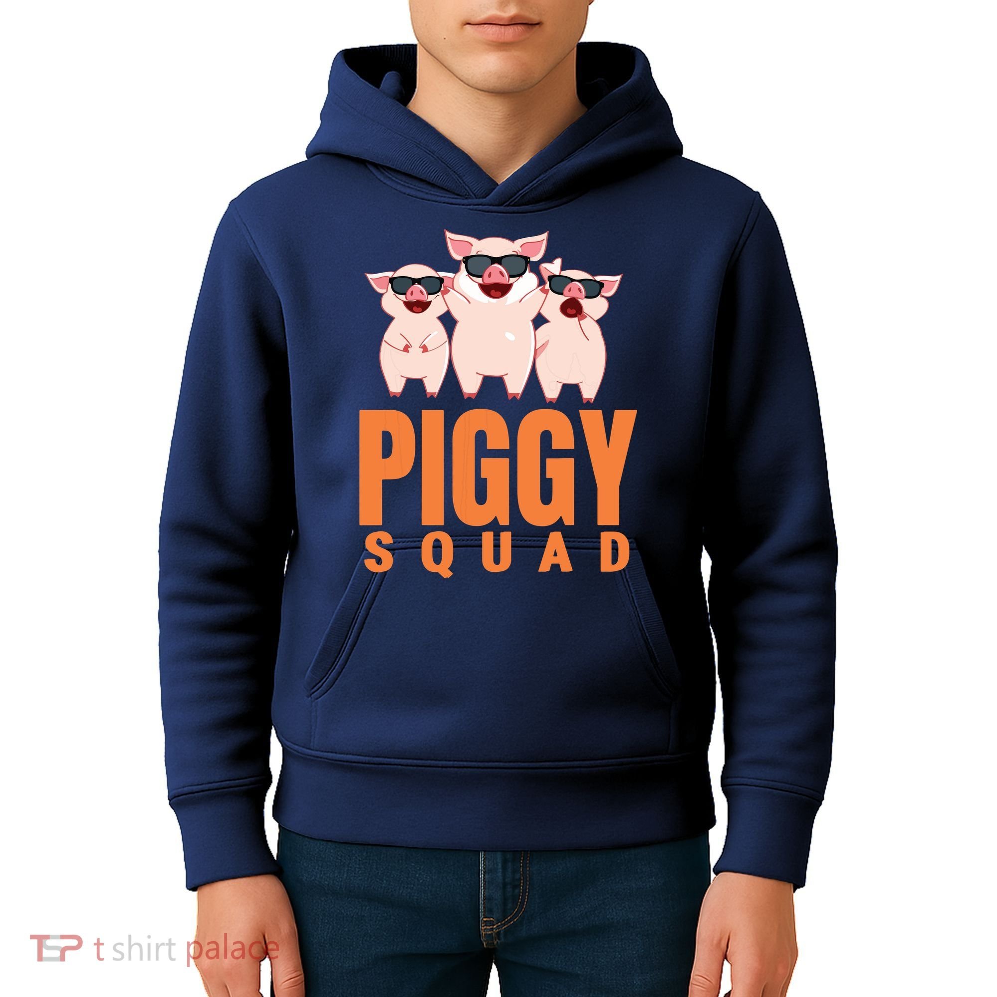 Piggy Squad Funny Pig Shirts For Boy Kids Hoodie