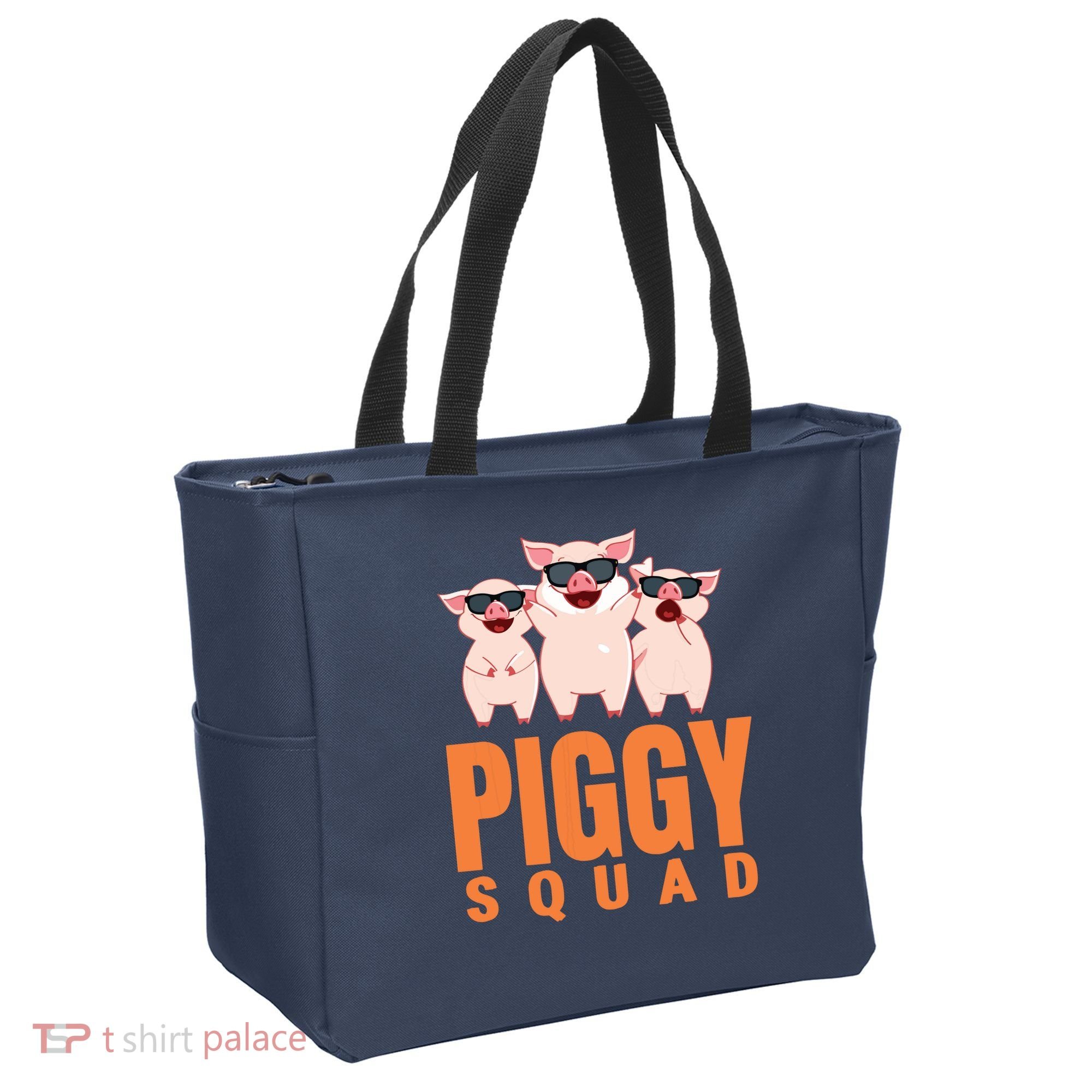Piggy Squad Funny Pig Shirts For Boy Tote Bag