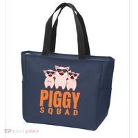Piggy Squad Funny Pig Shirts For Boy Tote Bag thumb 3