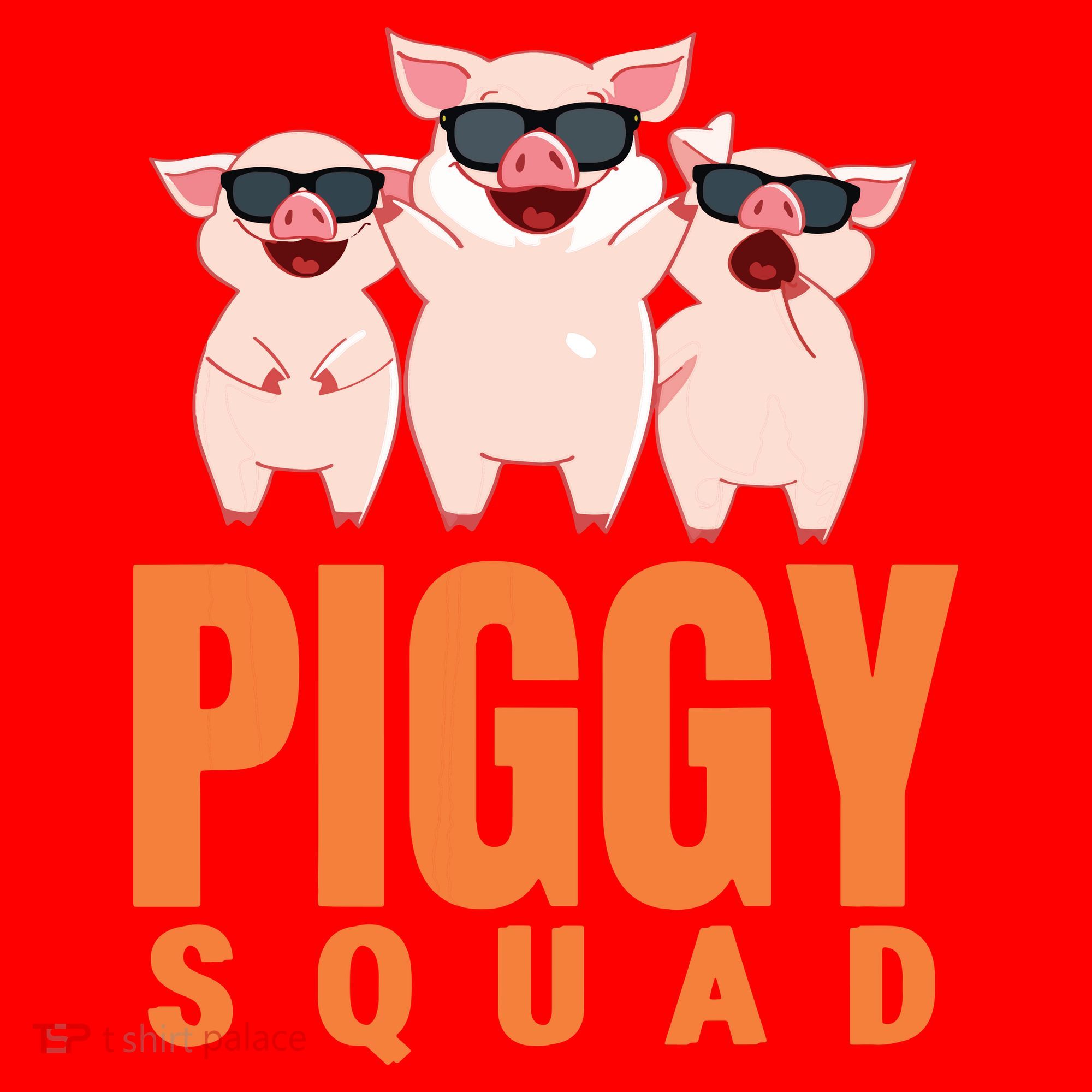 Piggy Squad Funny Pig Shirts For Boy Santa Hat