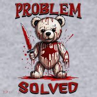 Problem Solved Funny Teddy Bear Halloween Women's Sweatshirt thumb 2
