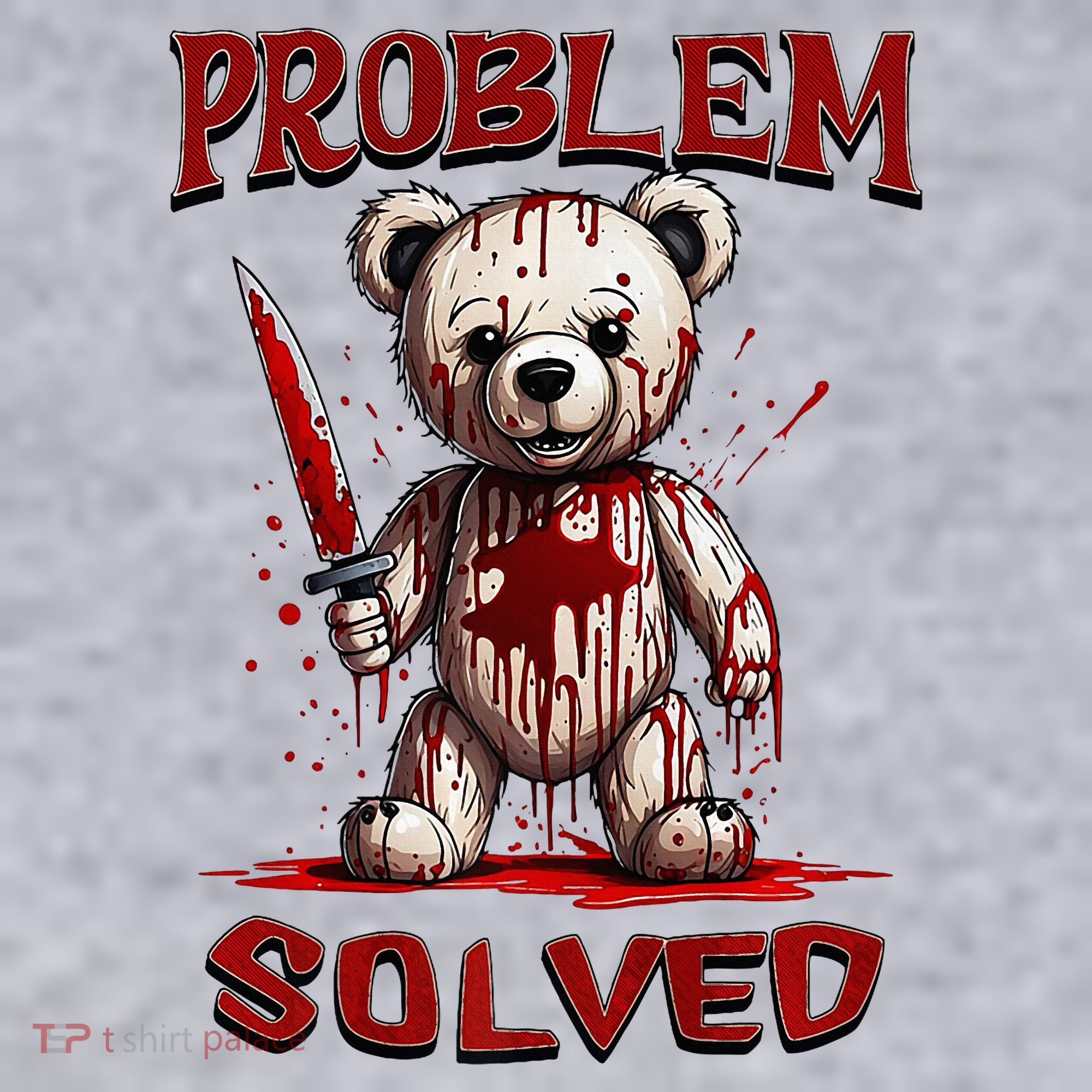 Problem Solved Funny Teddy Bear Halloween Women's Sweatshirt