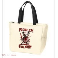 Problem Solved Funny Teddy Bear Halloween Tote Bag thumb 3
