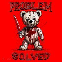 Problem Solved Funny Teddy Bear Halloween Santa Hat thumb 1