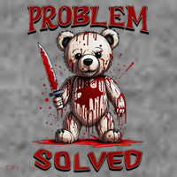 Problem Solved Funny Teddy Bear Halloween Toddler Hoodie thumb 2