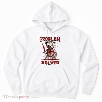 Problem Solved Funny Teddy Bear Halloween Hoodie