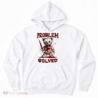 Problem Solved Funny Teddy Bear Halloween Hoodie thumb 0