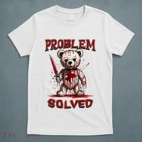 Problem Solved Funny Teddy Bear Halloween T-Shirt thumb 5