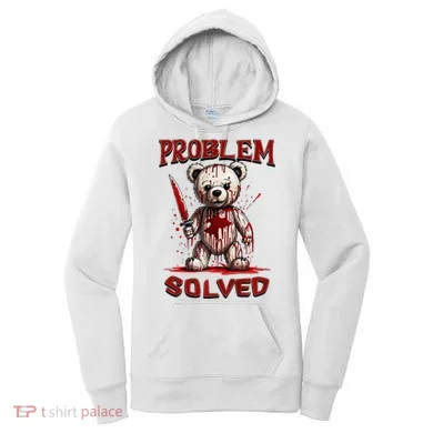 Problem Solved Funny Teddy Bear Halloween Women's Hoodie