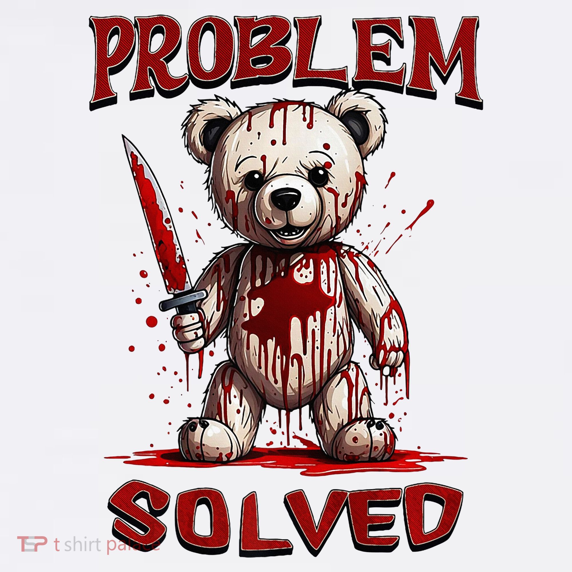 Problem Solved Funny Teddy Bear Halloween Women's Tank Top