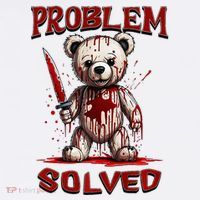 Problem Solved Funny Teddy Bear Halloween Golf Towel thumb 3