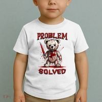 Problem Solved Funny Teddy Bear Halloween Toddler T-Shirt thumb 2