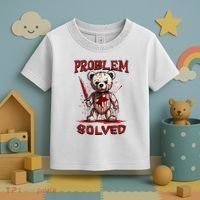 Problem Solved Funny Teddy Bear Halloween Toddler T-Shirt thumb 3
